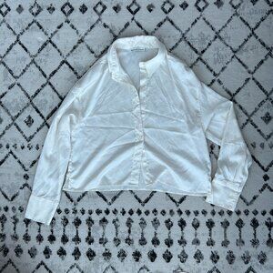 Abercrombie & Fitch Cropped Silk Blouse